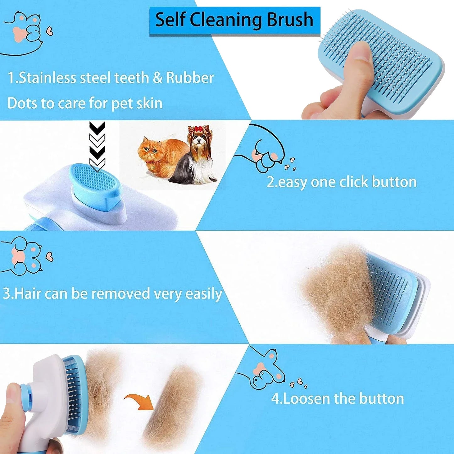 Magic Bristle Brush with Hair Remover